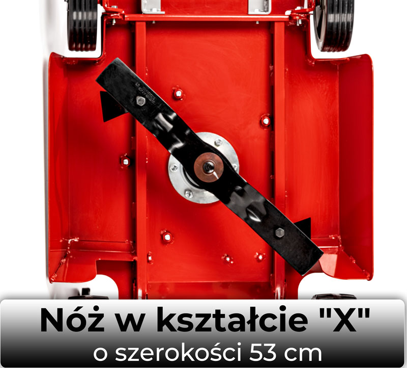 Nóż w kształcie "X" o szerokości 53 cm w kosiarce Weibang WBBC537SCV